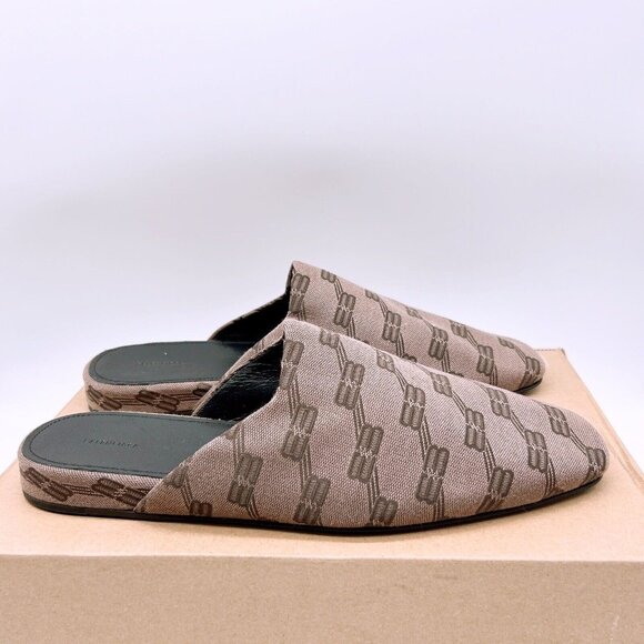 Balenciaga Monogram Men's Brown Cosy Logo Jacquard Mule Slipper EU 43 US 11 $925 - Picture 5 of 11